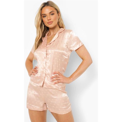 Pijama Corto De Jacquard Con Corazones - boohoo - Modalova
