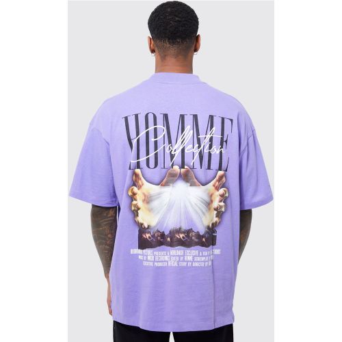 Oversized Ex Neck Homme Collection T-Shirt - boohoo - Modalova