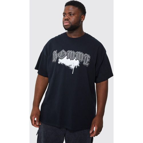Plus Oversized Homme Drip T-Shirt - boohoo - Modalova