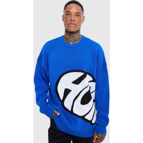 Oversized Homme Heart Large Knitted Jumper - boohoo - Modalova