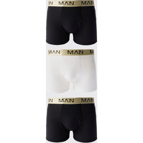 Pack Man Roman Gold Waistband Boxers In - boohoo - Modalova