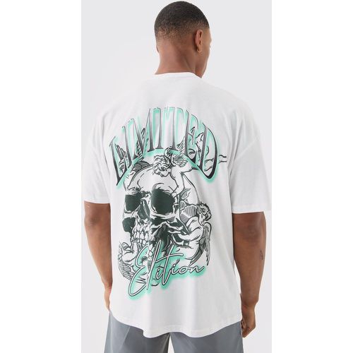 Oversized Limited Skull Print T-shirt - boohoo - Modalova