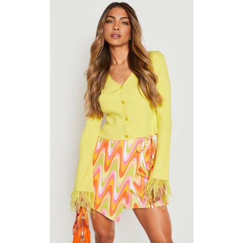 Falda Pantalón Con Atadura Frontal Y Estampado En Espiral - boohoo - Modalova