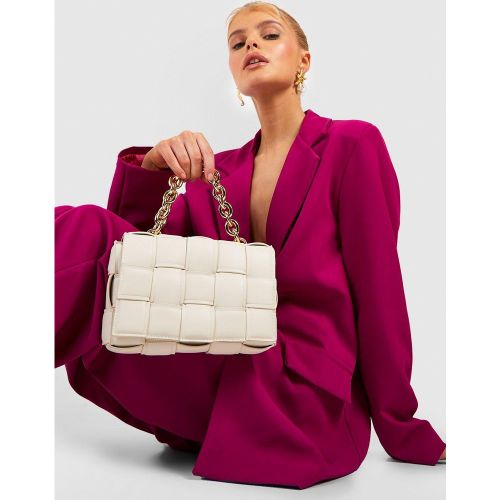 Borsa a tracolla con catena spessa intrecciata - boohoo - Modalova