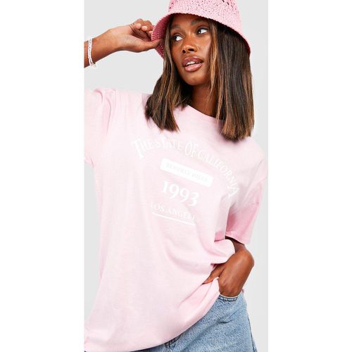 T-shirt oversize con stampa California 1993 - boohoo - Modalova