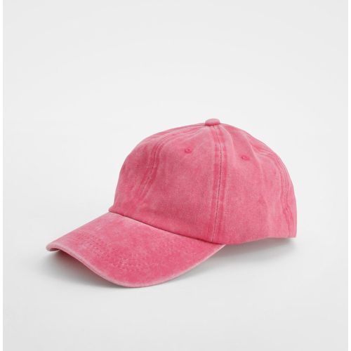 Washed Pink Baseball Cap, Pink - boohoo - Modalova