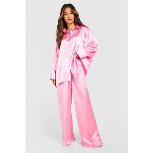 Pink Oversized Pyjama Set, Pink - boohoo - Modalova
