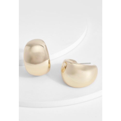 Curved Hoop Earrings, Metallics - boohoo - Modalova
