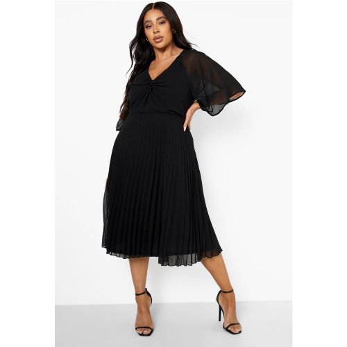 Vestido Plus Midi De Chifón Con Mangas Anchas - boohoo - Modalova