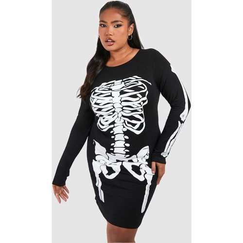Vestido Plus Ajustado De Halloween Con Esqueleto - boohoo - Modalova