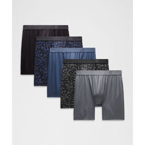 “ Boxer long Always In Motion Lot de 5s â€“ 18 cm â€“ Camo/Gris/Noir â€“ Taille M - lululemon - Modalova