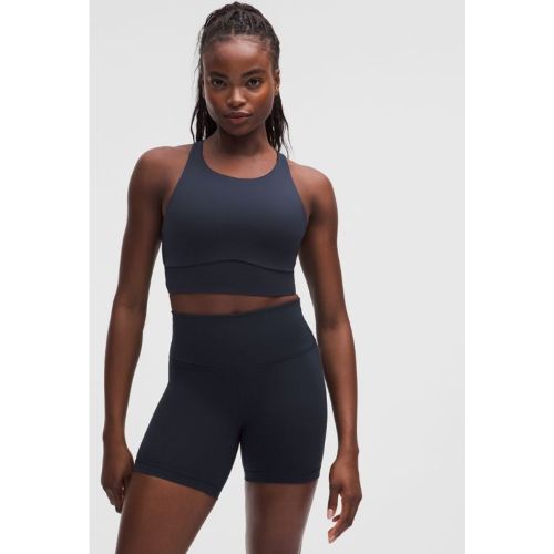 “ BrassiÃ¨re Energy Evolve longue Ã  encolure haute Maintien moyen, bonnets B-Ds â€“ Bleu â€“ Taille L - lululemon - Modalova