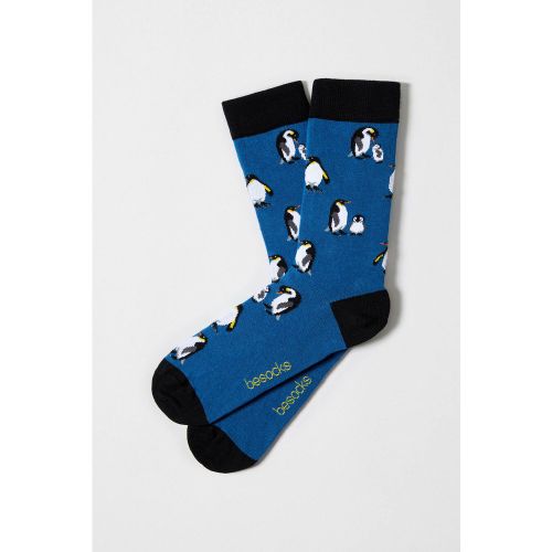 Calcetines altos de algodón orgánico color azul - Besocks - Modalova