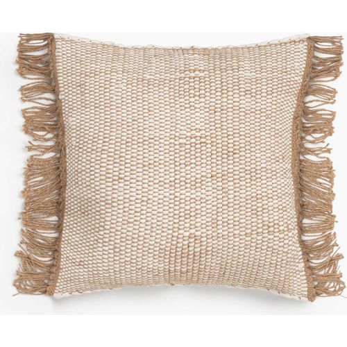 Funda de cojín algodón y yute crema 60x60 cm - Calma House - Modalova