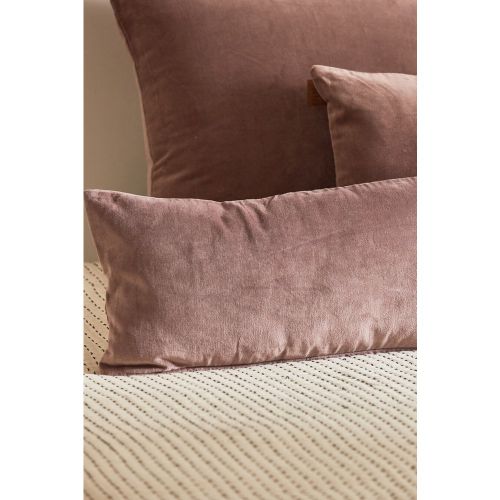 Funda de cojín velur 30x60 gris - Calma House - Modalova