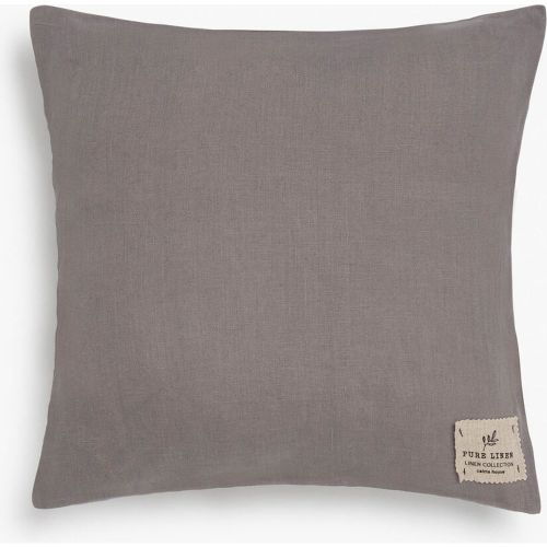 Funda de cojín lino gris oscuro 45x45 cm - Calma House - Modalova