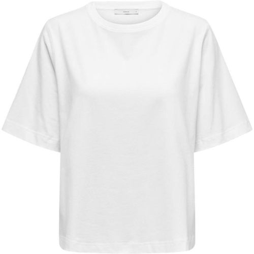 T-shirt loose fit col rond manches chauve-souris manches courtes en coton Fleur - Only - Modalova