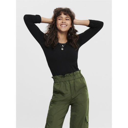 Top col rond manches longues en coton Gaia - Only - Modalova