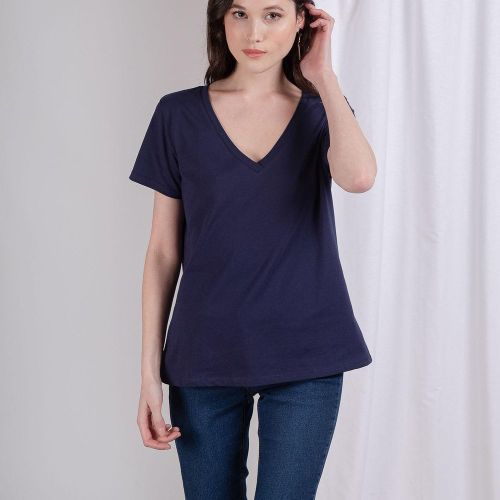 Tee-shirt en coton bio col V Anna - 3S. x Le Vestiaire - Modalova