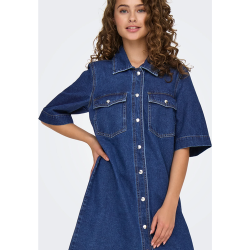 Robe Jean Courte ONLBELLE - Bleu en coton Eva - Only - Modalova