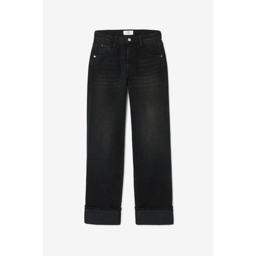 Jeans 400/28 regular loose Bonnie taille haute noir N°1 en coton Fern - Le Temps des Cerises - Modalova