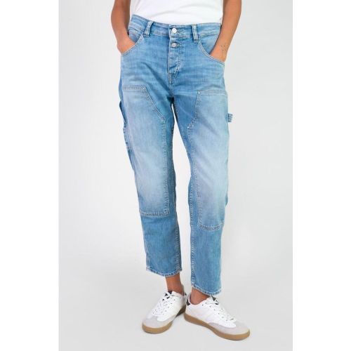 Jeans loose, large 400/60 girlfriend taille haute, 7/8ème Rose - Le Temps des Cerises - Modalova