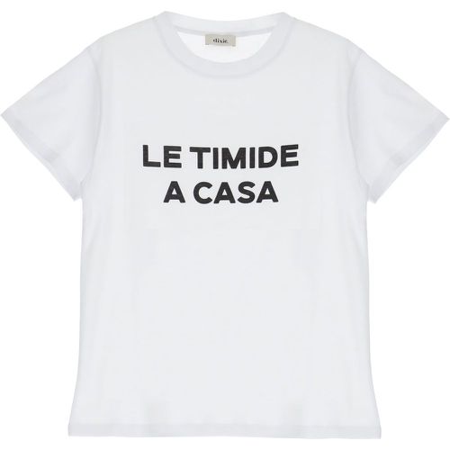 T-shirt fantasia stampata in puro cotone con scollo tondo - Dixie - Modalova