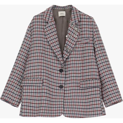 Blazer pied-de-poule con bottoni e spille - Dixie - Modalova