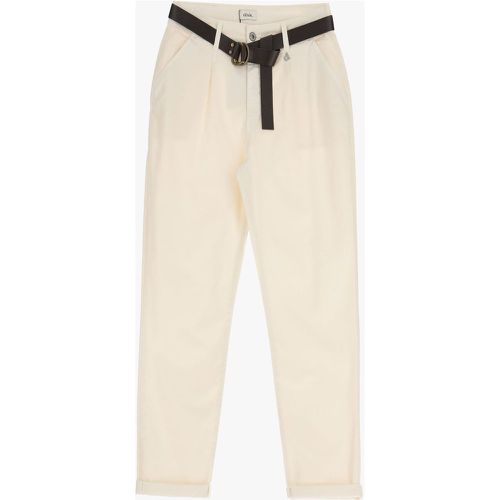 Pantaloni slim-fit cropped monocolour con pinces e cintura - Dixie - Modalova