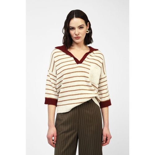 Maglione a righe con colletto polo - Dixie - Modalova