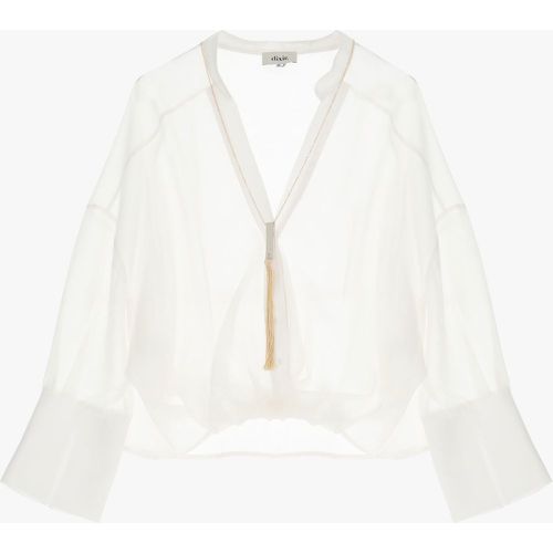 Blusa oversize effetto trasparenza con collana - Dixie - Modalova