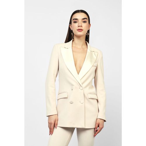 Blazer doppio petto con revers effetto satin - Dixie - Modalova