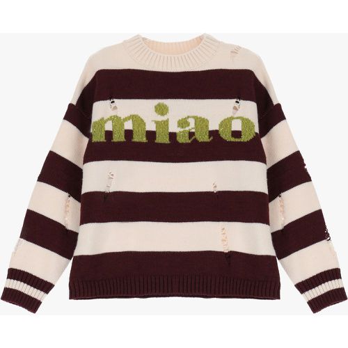 Pullover rigato con scritta scintillante - Dixie - Modalova