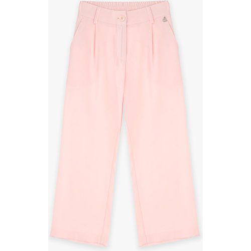 Pantaloni bambina monocolour con tasche verticali e pinces - Dixie - Modalova