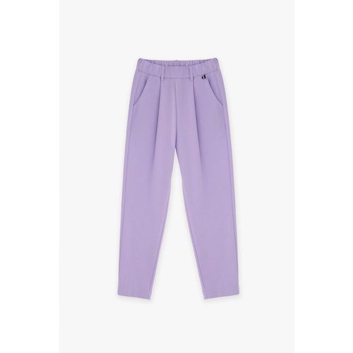 Pantaloni bambina monocolour con tasche verticali e pinces - Dixie - Modalova