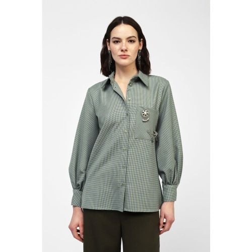 Camicia pied de poule con tasca e spilla - Dixie - Modalova