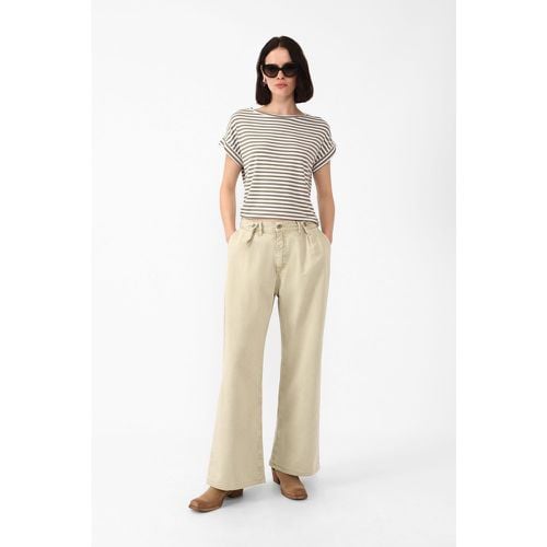 Pantaloni straight monocolour con tasche verticali e pinces - Dixie - Modalova
