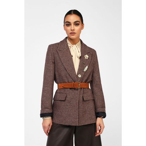 Blazer pied-de-poule con bottoni e tasche - Dixie - Modalova