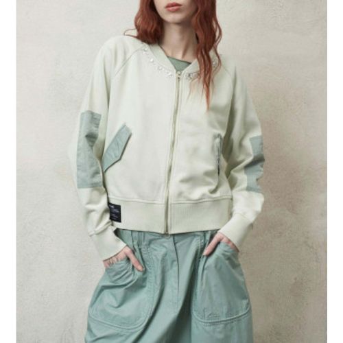 SBLDF01288 Sweatshirt Detail Satin (XS), Casuel, Vert, Coton, Manche longue - Blauer - Modalova