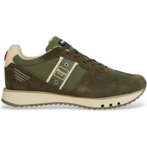 S5TOKYO01 Baskets en cuir Tokyo01 vertes (40), Plat, Lacets, Casuel - Blauer - Modalova