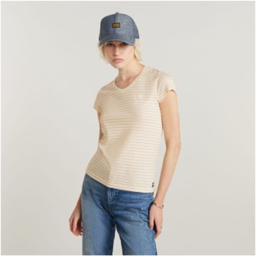 D24533-D244-G615 Top Stripe Eyben Slim V-Neck 2.0 (XS), Casuel, Manche courte, Le coton biologique, Durable - G-Star - Modalova