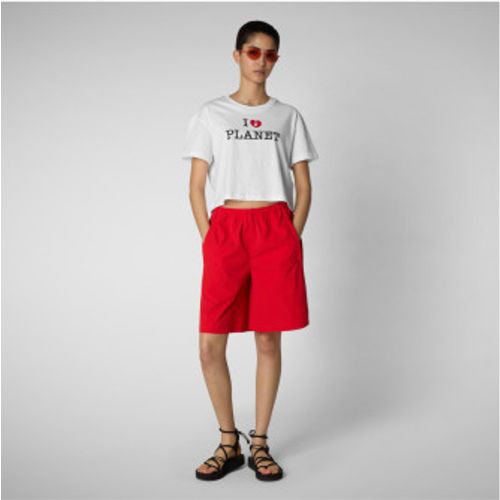 DT2228W-BESY20 T-shirt I Love Planet (S), Casuel, Coton, Manche courte - Save The Duck - Modalova