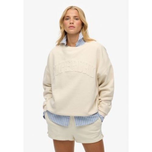 W2012334A Sweatshirt Athletic Tonal Applique off- (L), Blanc, Casuel, Coton - Superdry - Modalova