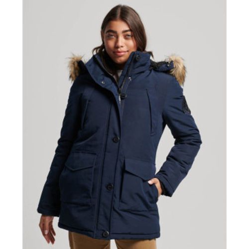 W5011572A Parka à capuche en fausse fourrure Everest (XS), Casuel, Polyester, Marine - Superdry - Modalova