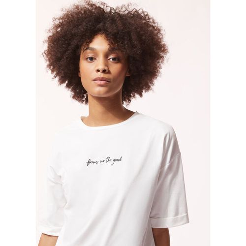 Camiseta 'focus on the good' - INAE - L - Ecru - Mujer - Etam - Modalova