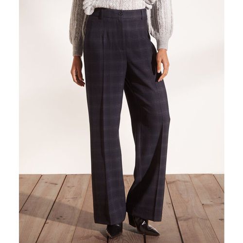 Pantalón ancho estampado de cuadros - GARPARD - 36 - Azul - Mujer - Etam - Modalova