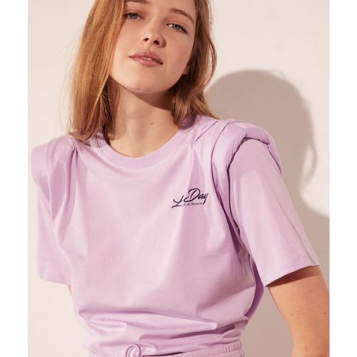 Camiseta de algodón 'lazy day' - GARCELLE - XS - Violeta - Mujer - Etam - Modalova
