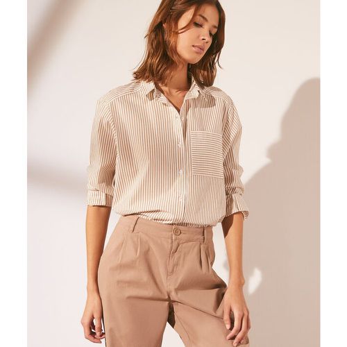 Camisa estampado rayas con bolsillo - LILI - 44 - Oro - Mujer - Etam - Modalova