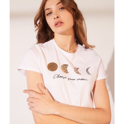 Camiseta lunas con lentejuelas - LUNA - S - - Mujer - Etam - Modalova