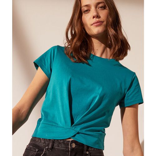 Camiseta manga corta, efecto lazada - KELLY - XS - Azul - Mujer - Etam - Modalova